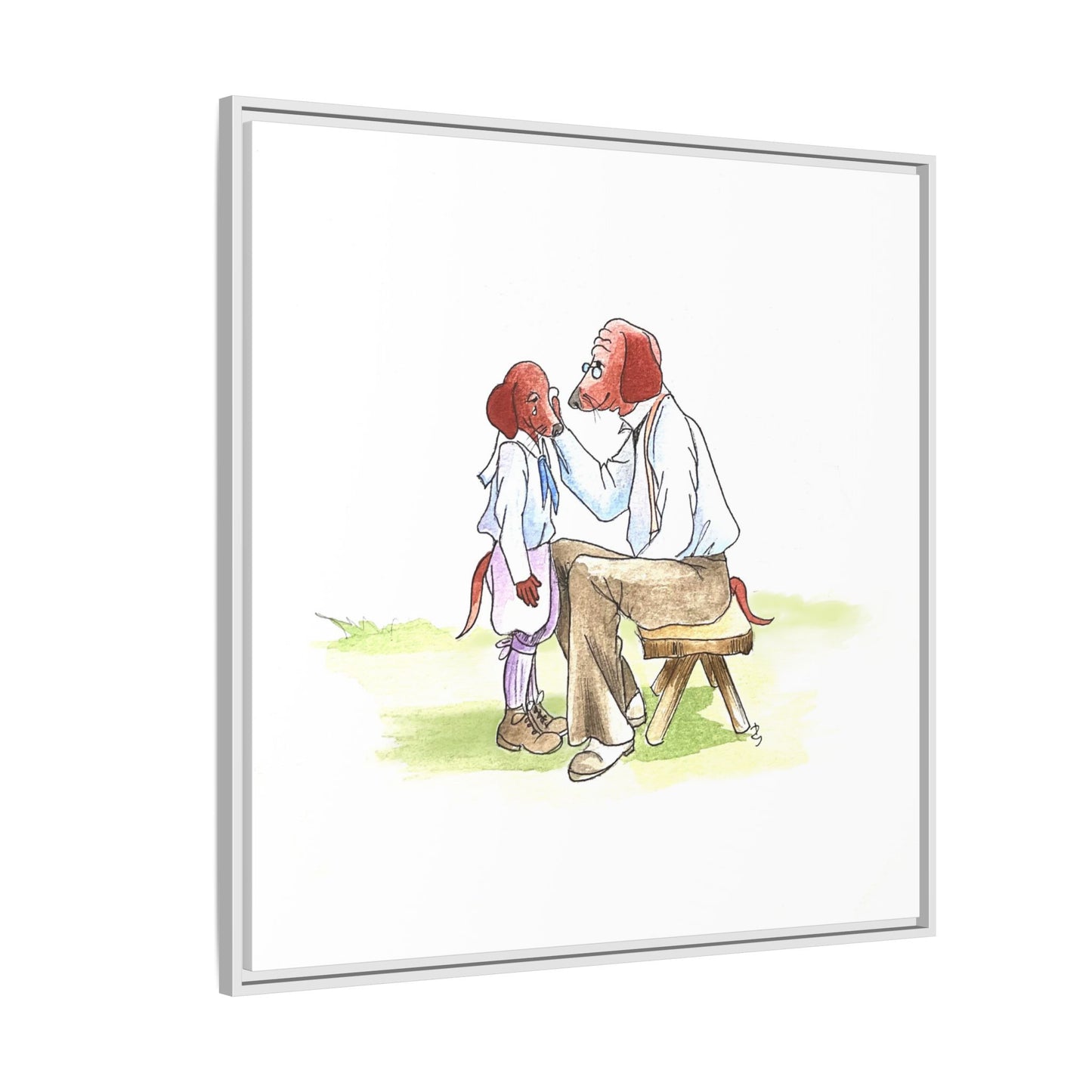 Dogi Fun Matte Canvas Framed