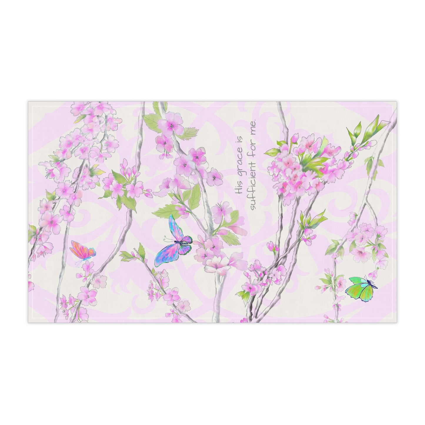 Cherry Blossom & Butterflies Tea Towels (cotton, poly) Do what's best for your soul.