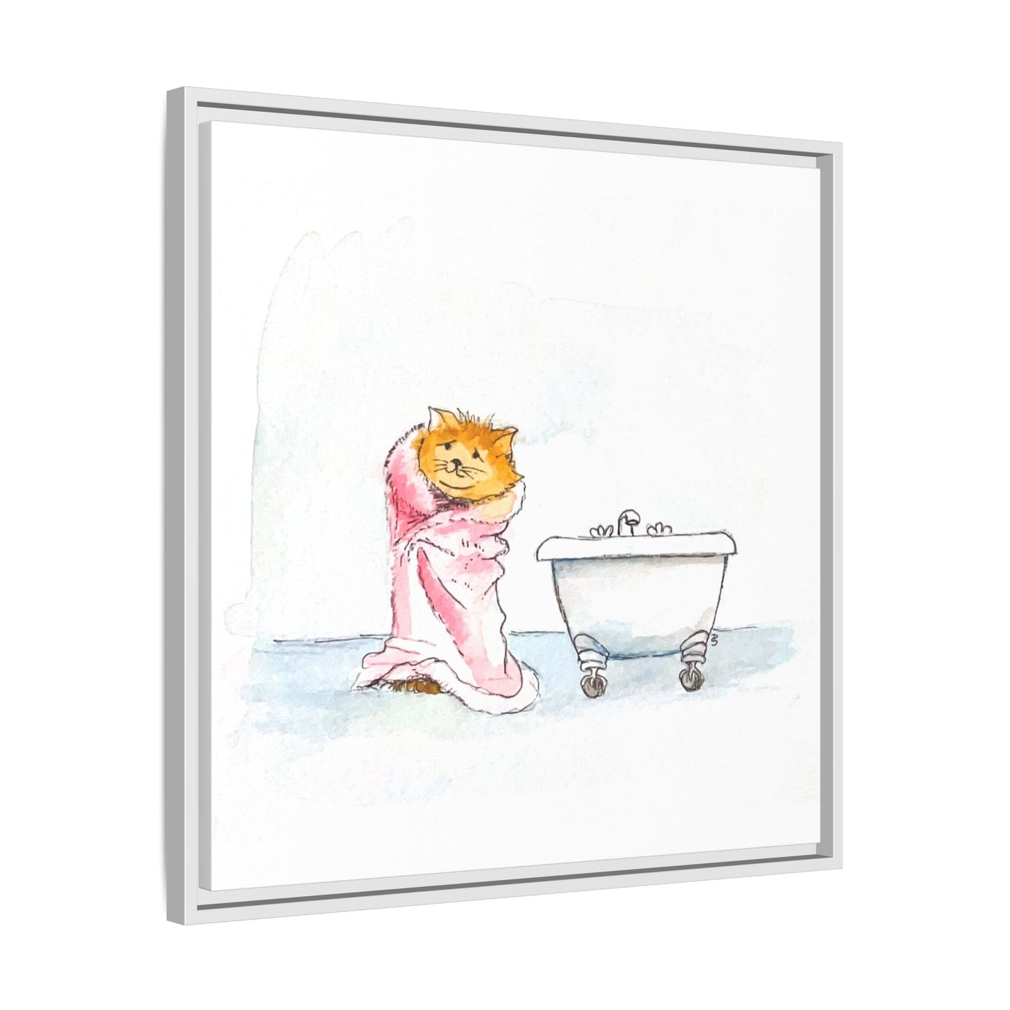 Kitty Fun Matte Canvas Framed