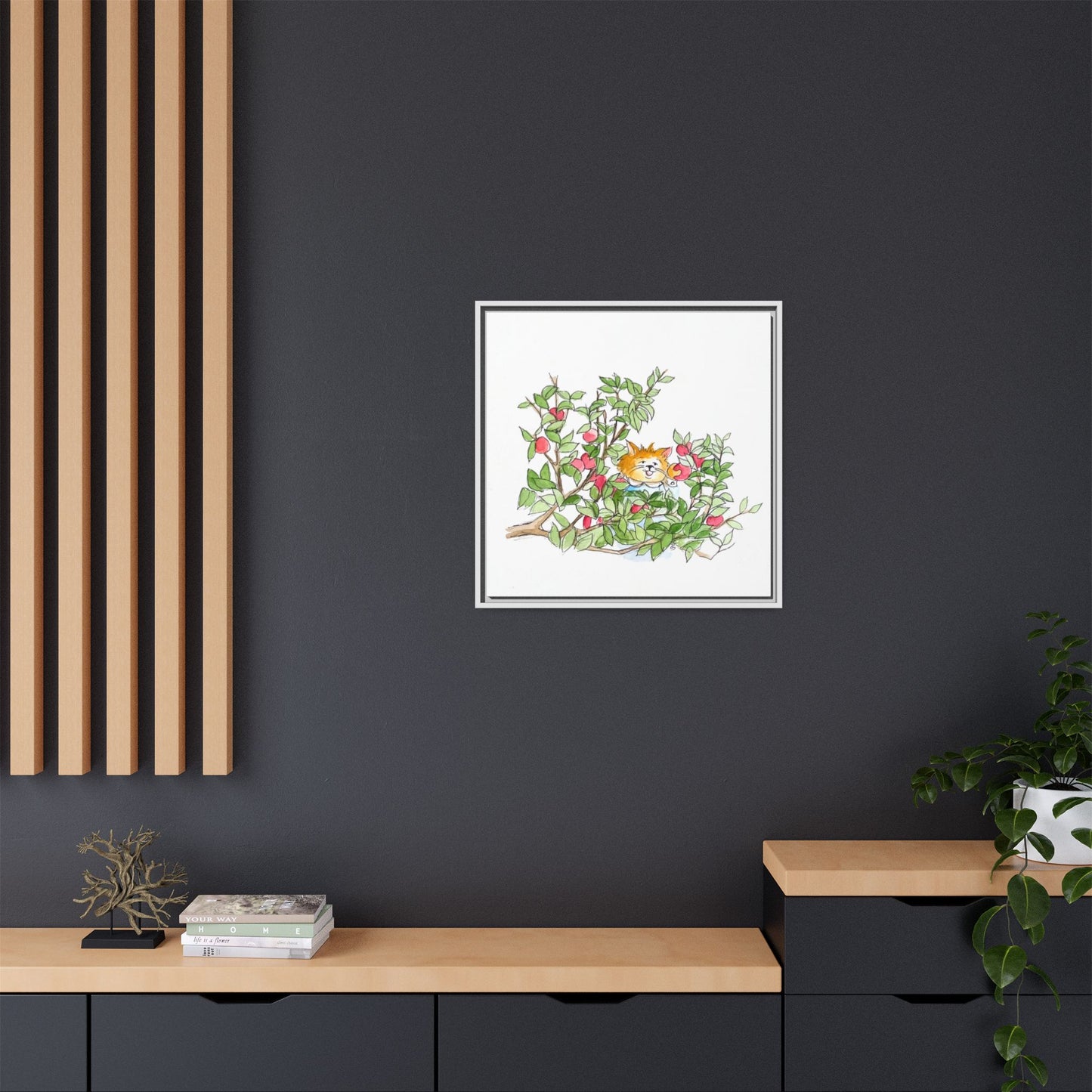 Kitty Fun Matte Canvas Framed