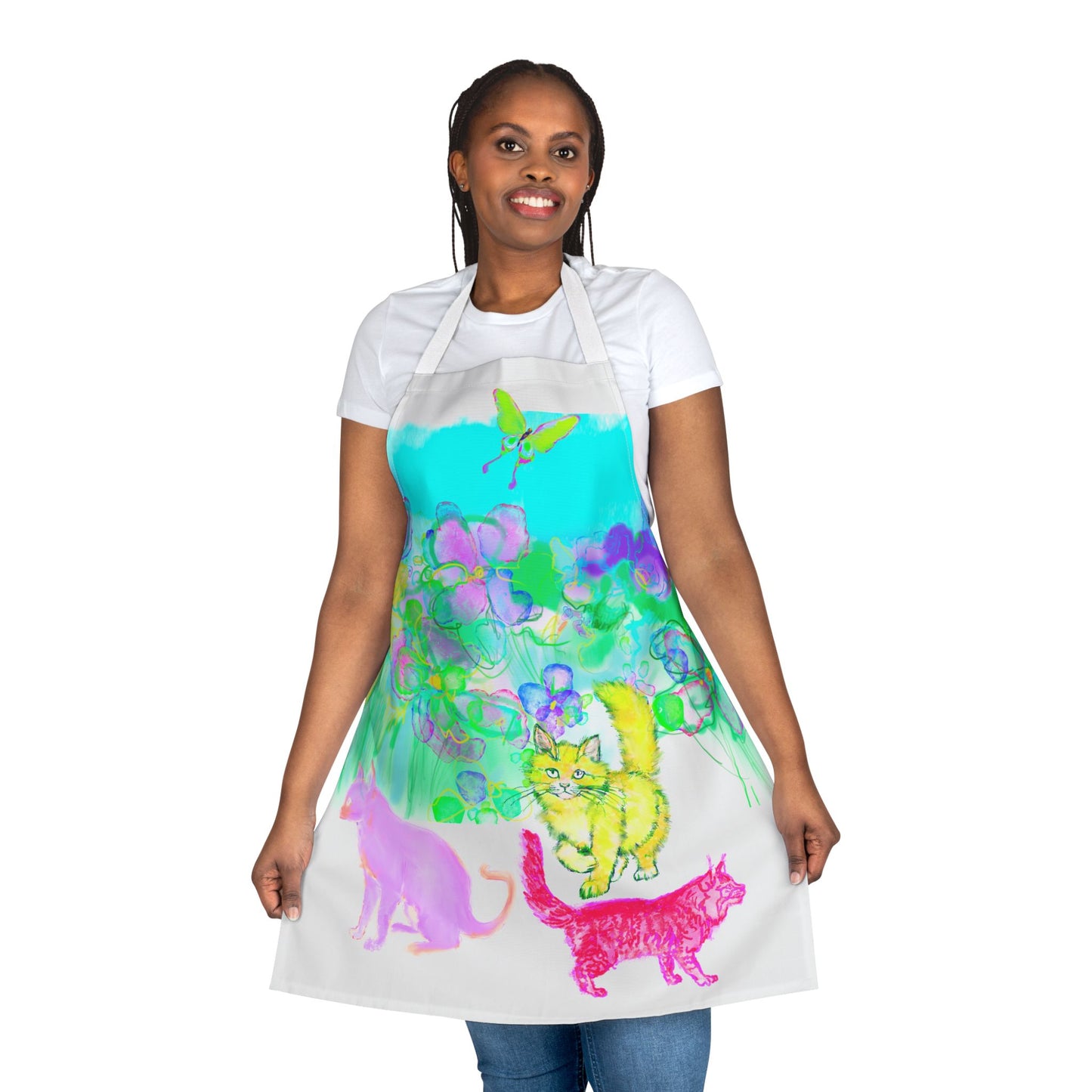 Colorful Cat Apron