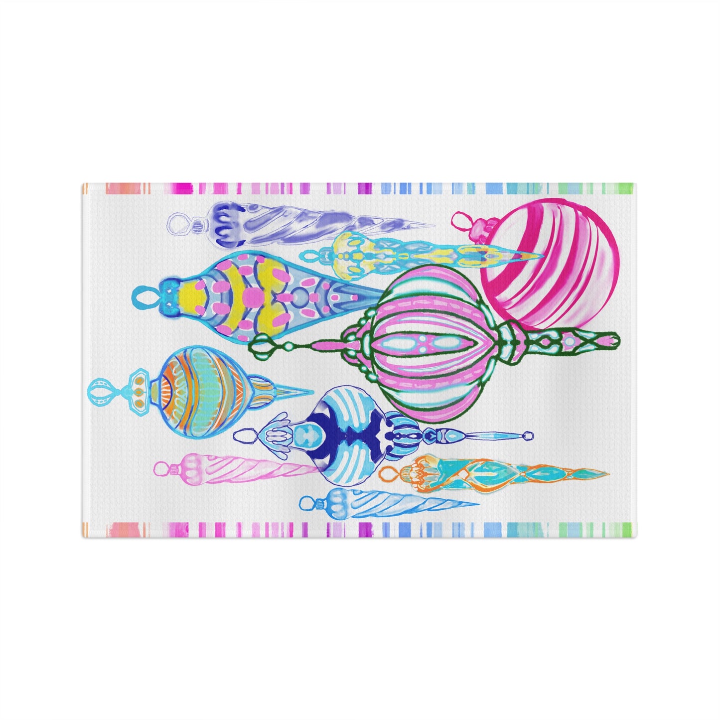 Dish Towels Microfiber Christmas Watercolor Joy