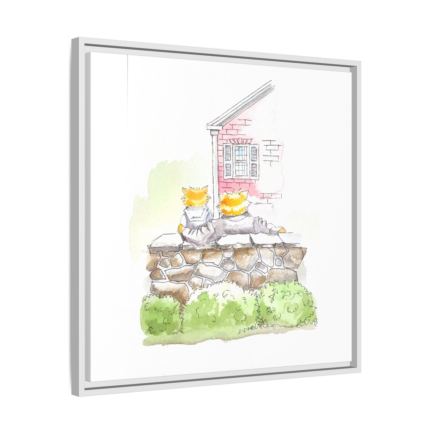 Kitty Fun Matte Canvas Framed
