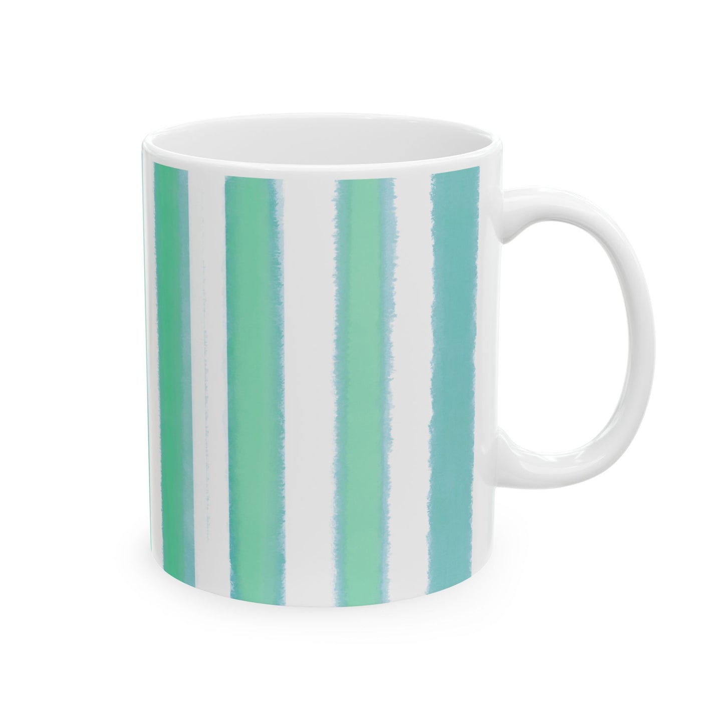 Dancing Tulips Mug Teal Orange