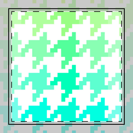 Houndstooth Fun Poly Twill Napkin green/aqua, Bright White Background