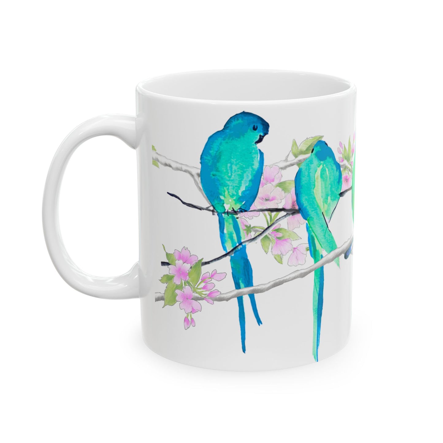 Blossoms & Birds Ceramic Mugs