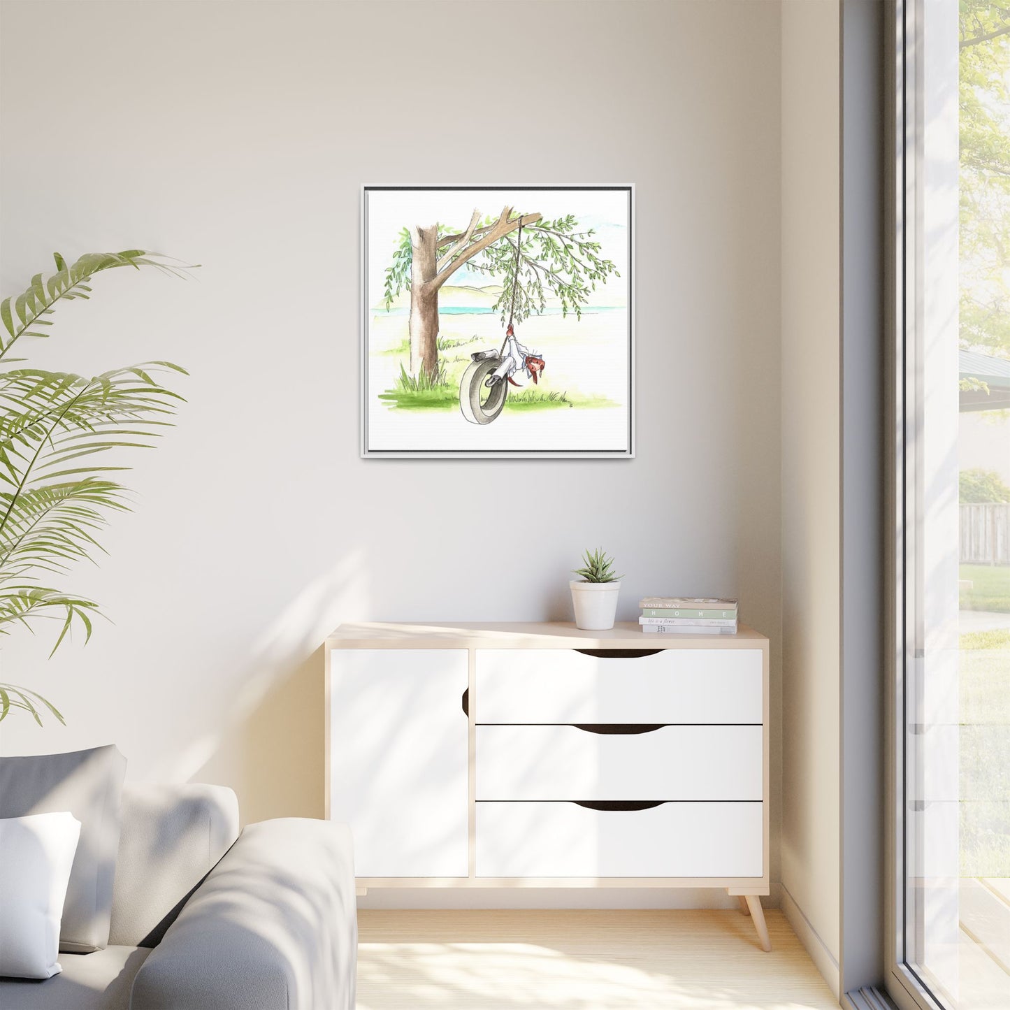 Dogi Fun Matte Canvas Framed