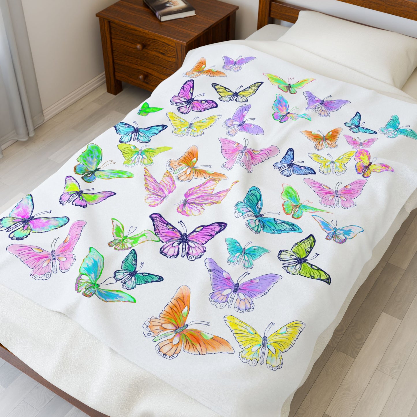 Butterfly Jive Velveteen Plush Blanket