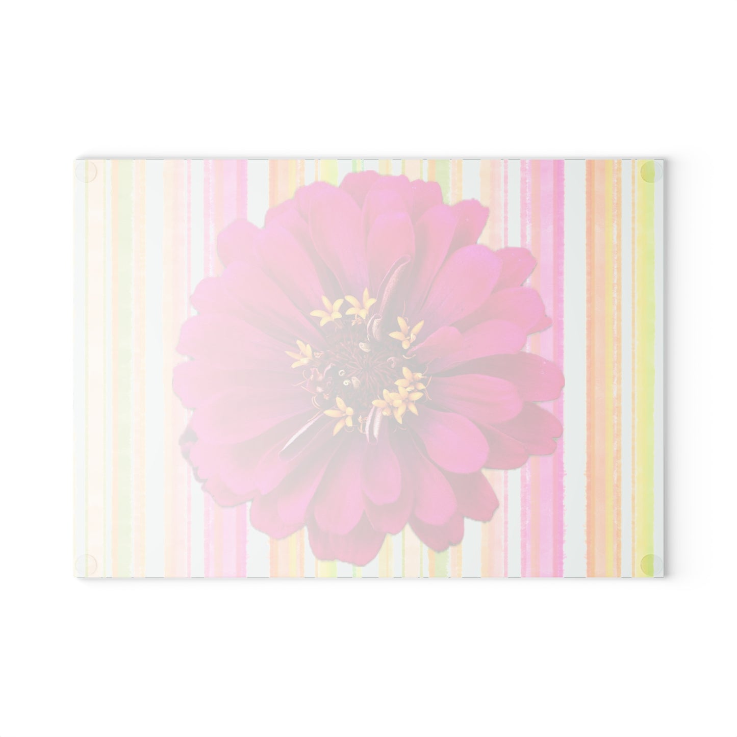 Glass Cutting Board Zinnia Fun