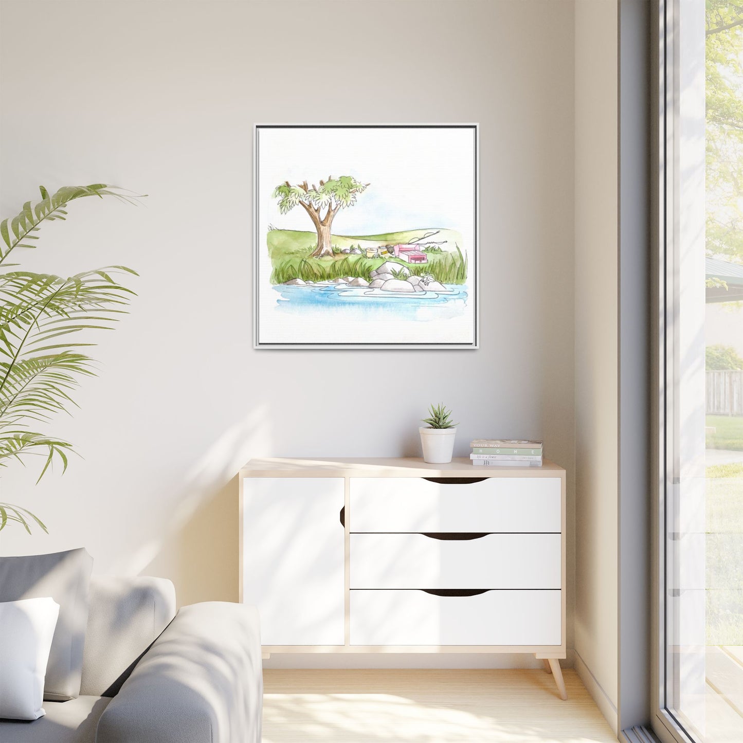 Kitty Fun Matte Canvas Framed