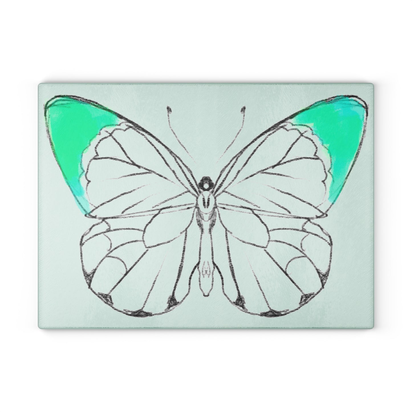 Chroma Glass Cutting Board Blue Green
