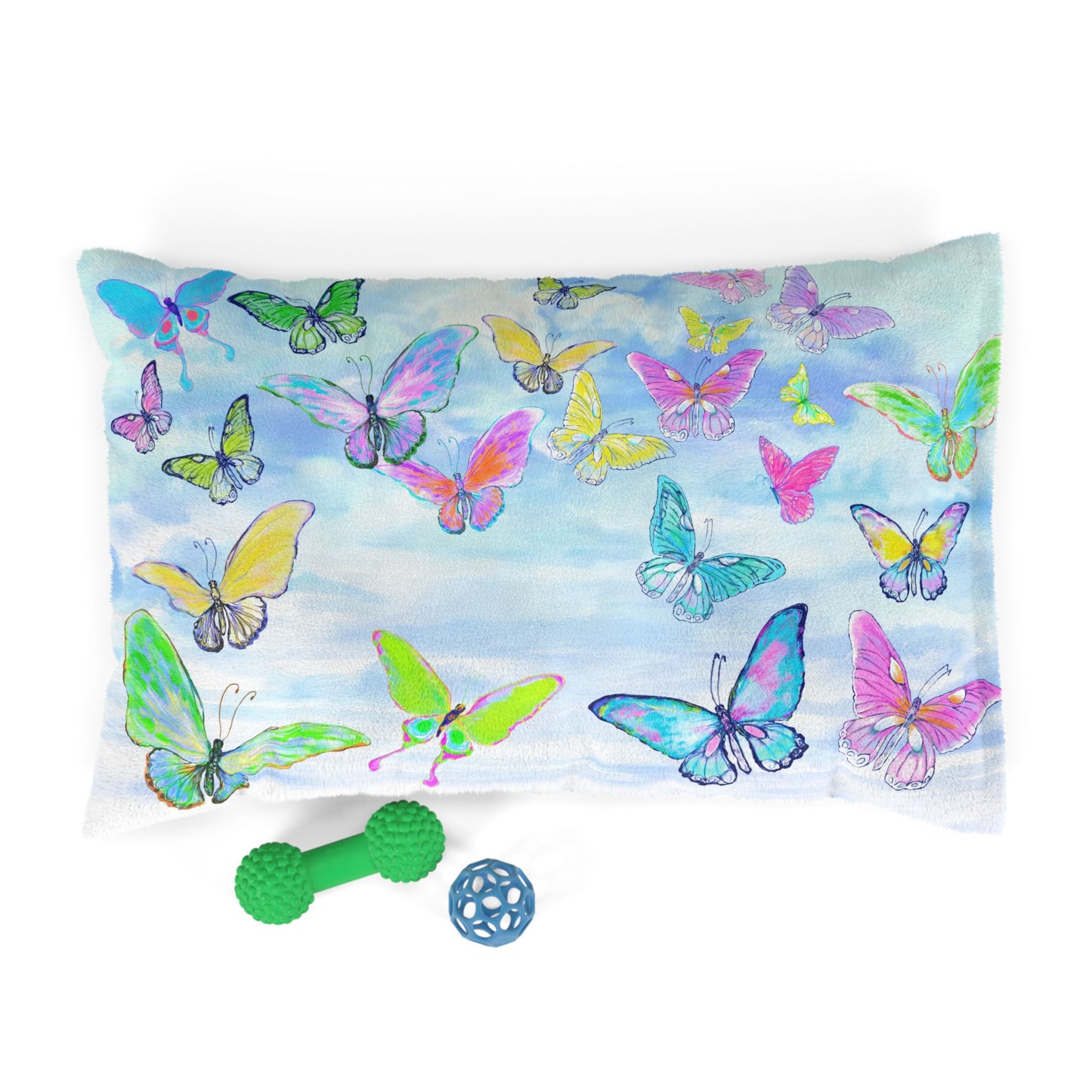 Dogi Butterfly Flutter Pet Bed Colorful Butterflies Blue Sky