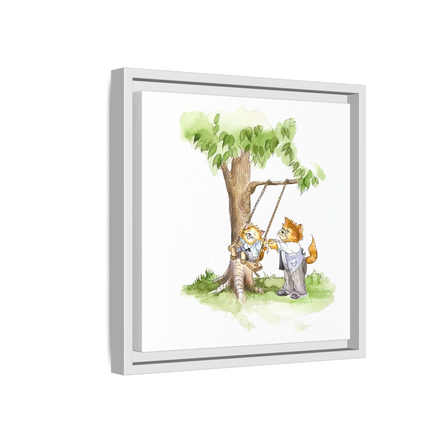 Kitty Fun Matte Canvas Framed