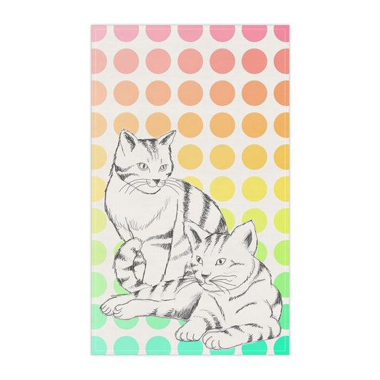 Colorful Cat Tea Towel