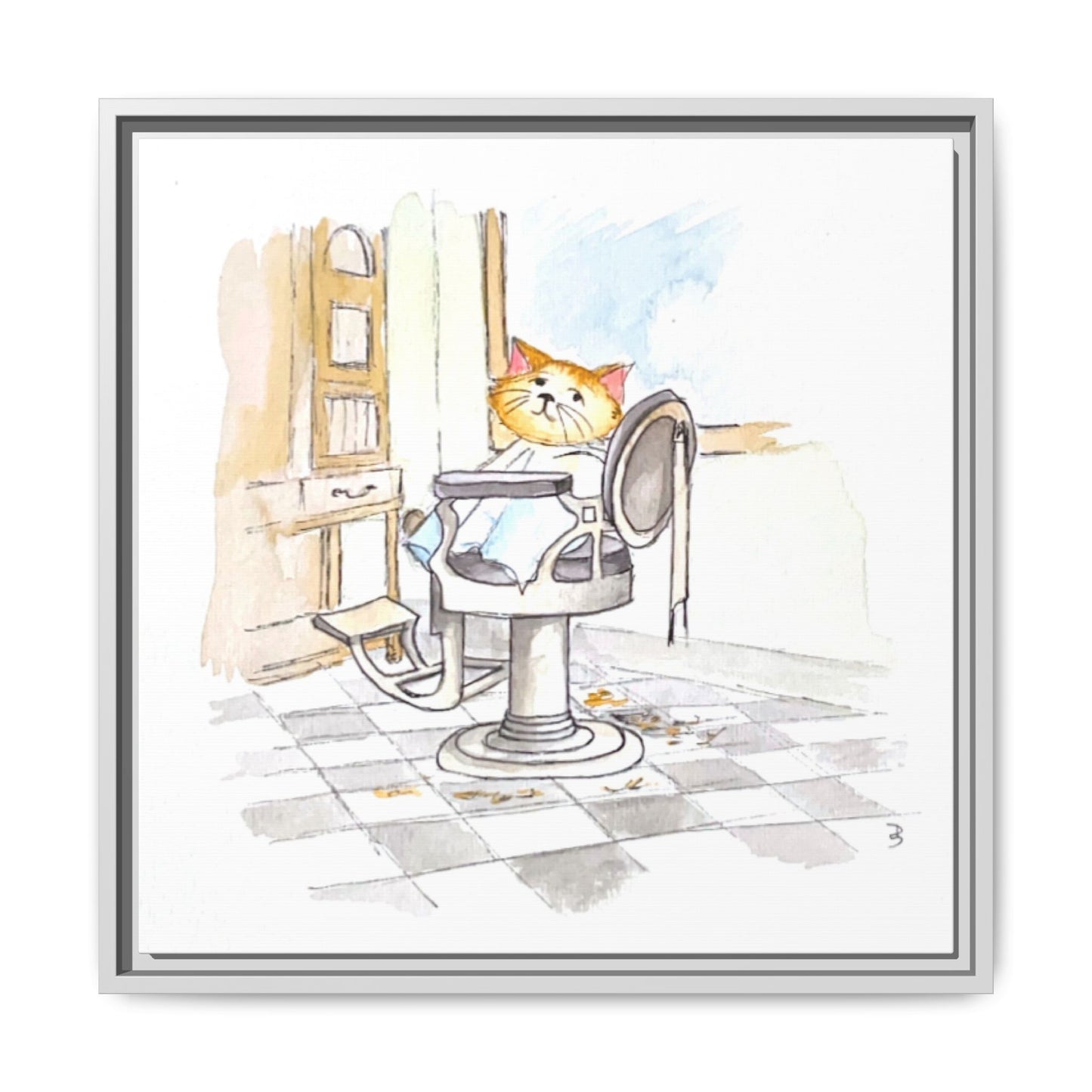Kitty Fun Matte Canvas Framed