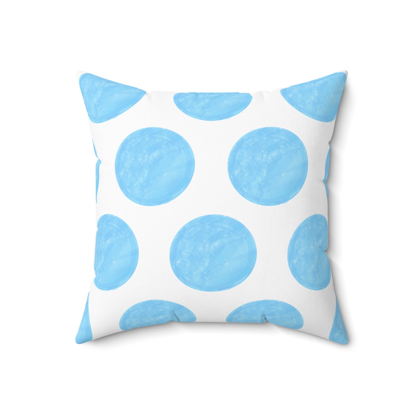 Polka Dot Palette Polyester Square Pillow light blue