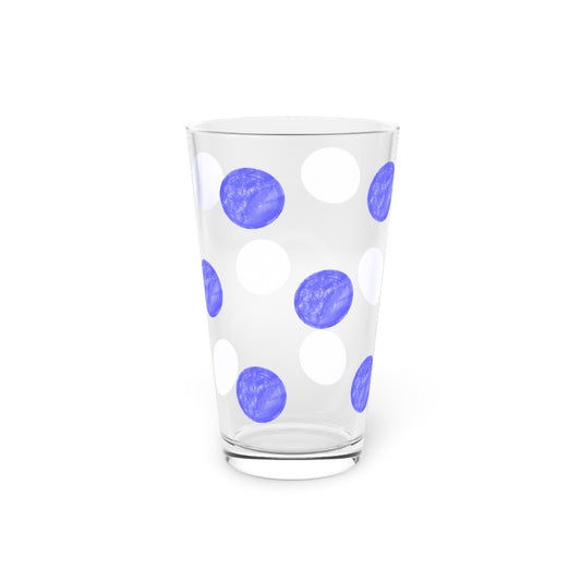 Polka Dot in Royal Blue,  Pint Glass, 16oz