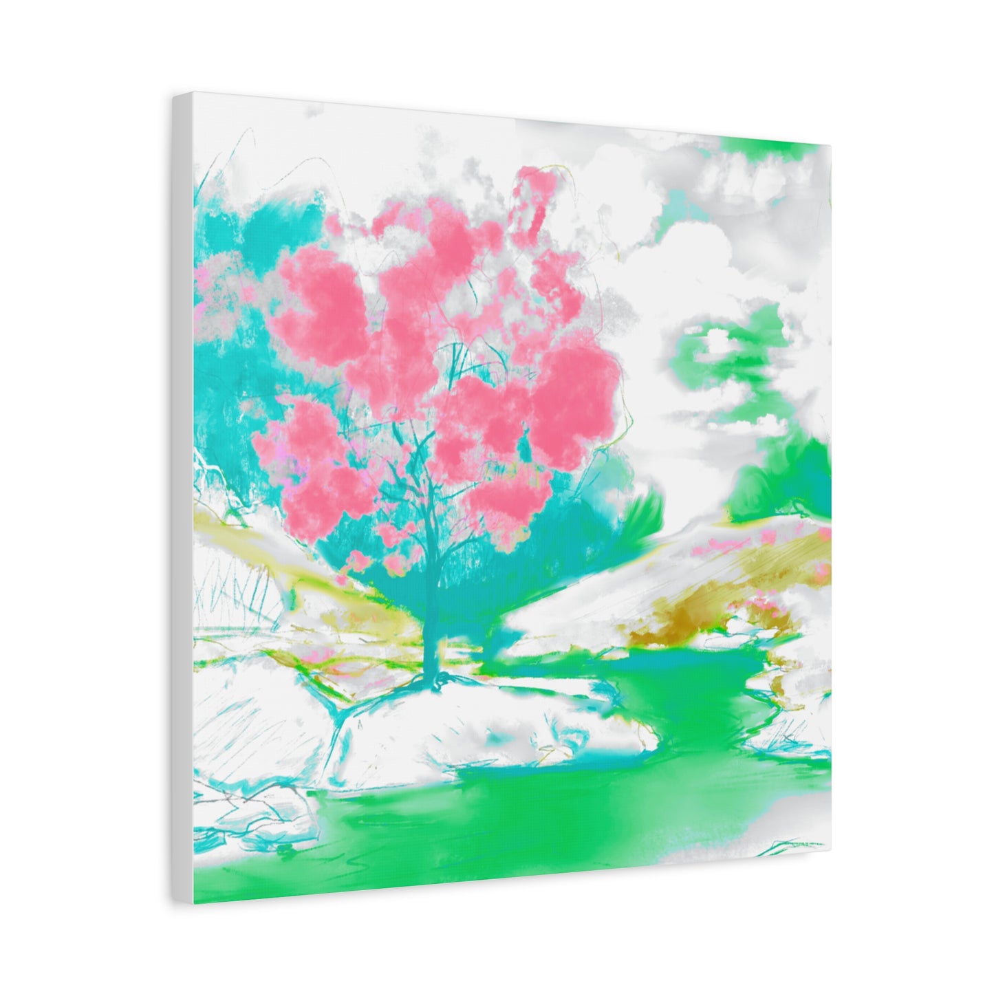 Joyful Landscape Matte Canvas, Stretched, 1.25"