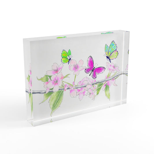Art Decor Blossom Whirl Acrylic Art Block