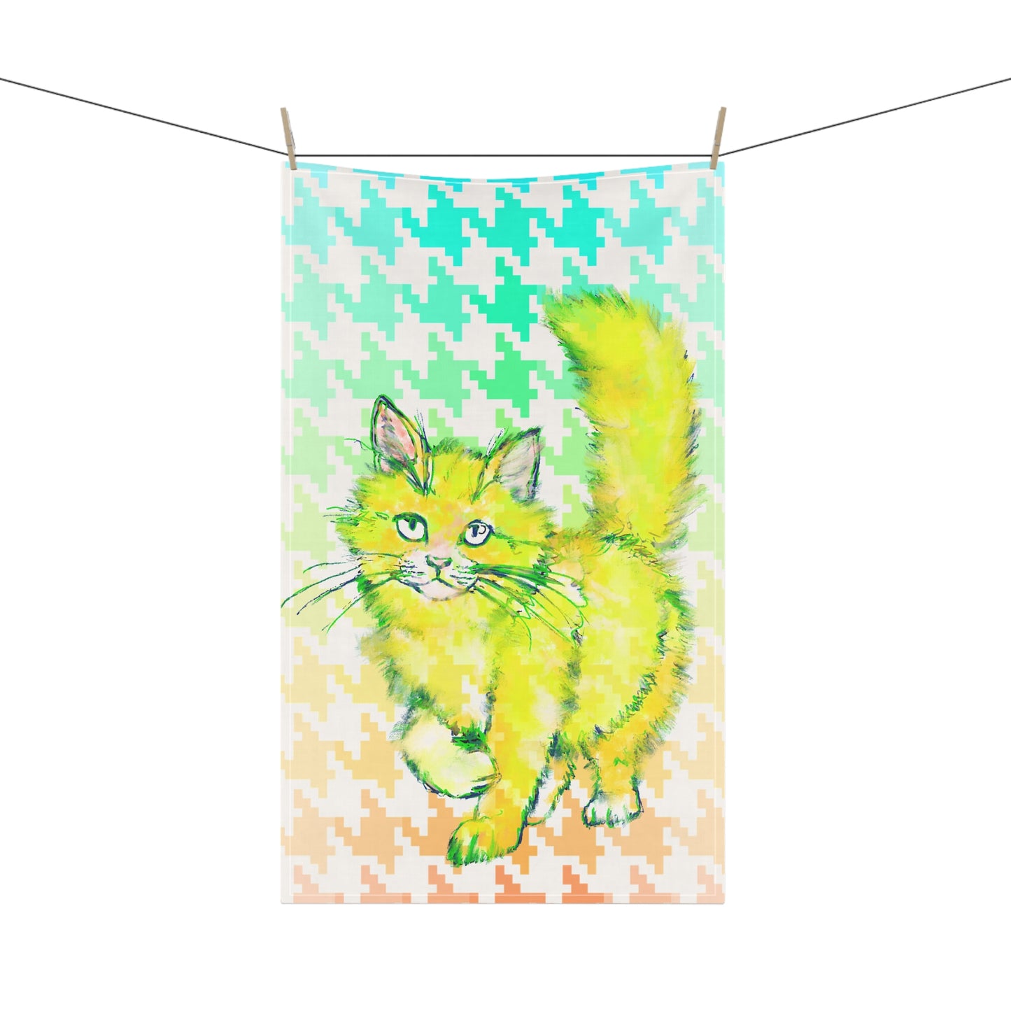Colorful Cat Tea Towel