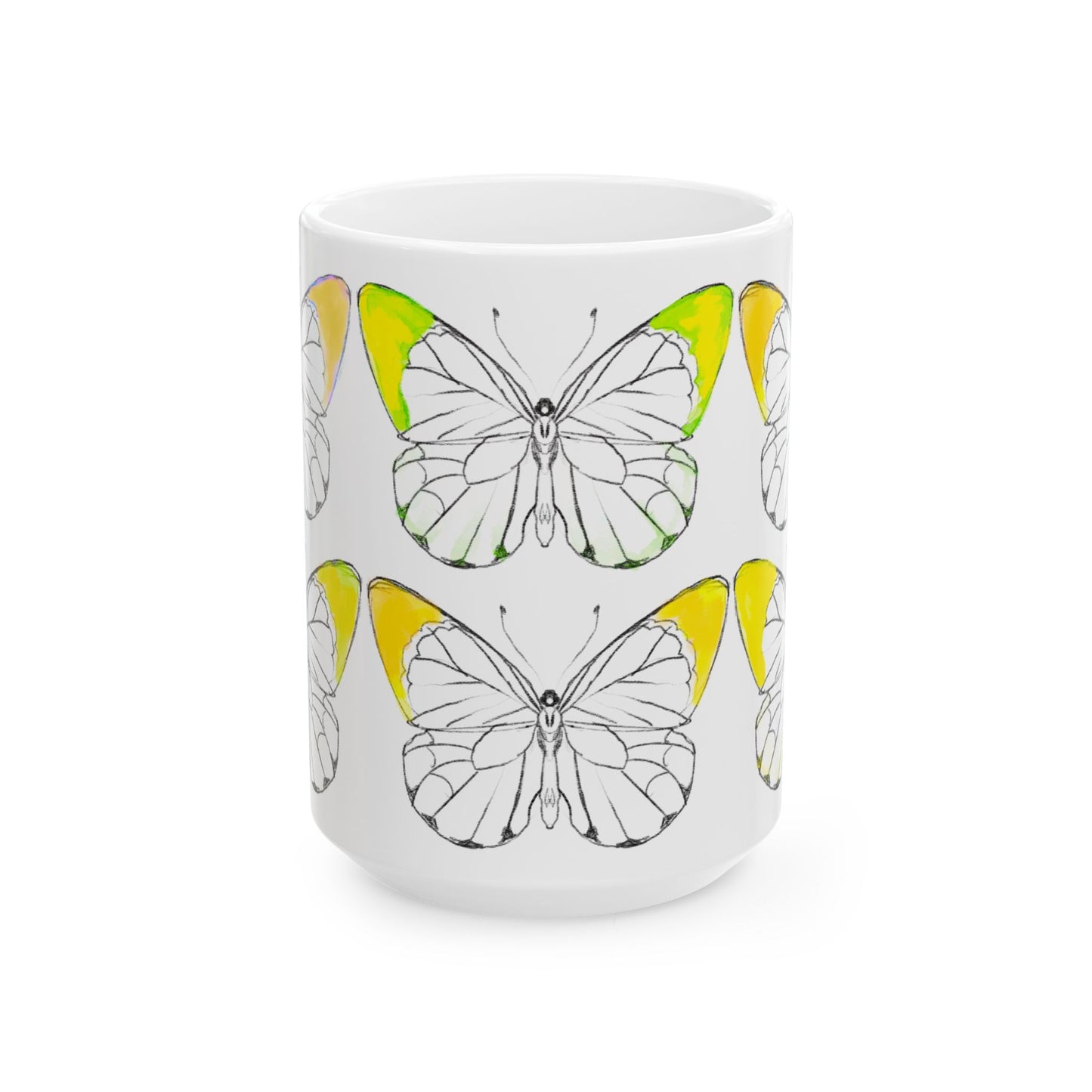 Chroma Ceramic Mug, (11oz, 15oz) Yellow
