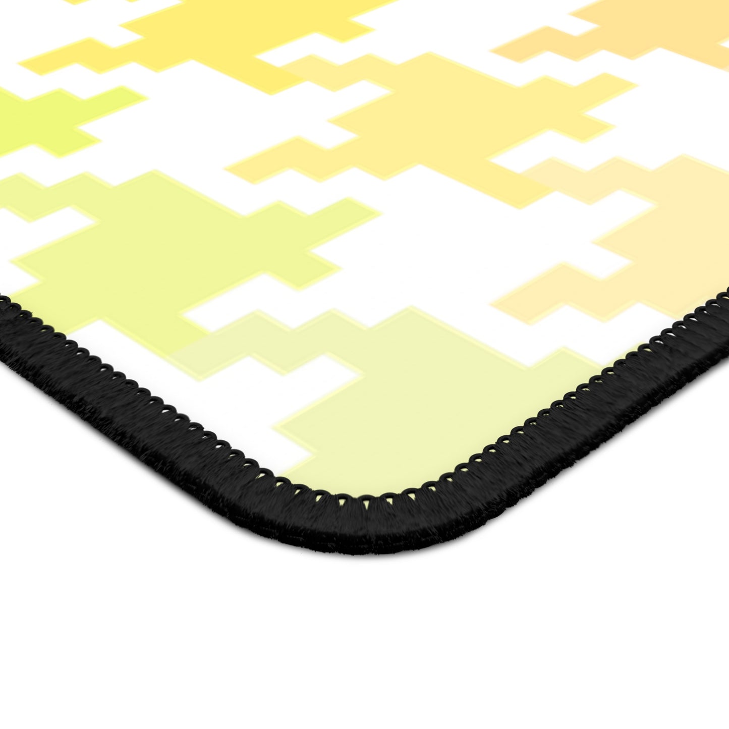 Office Houndstooth Fun Orange and Yellow Gaming Mouse Pad