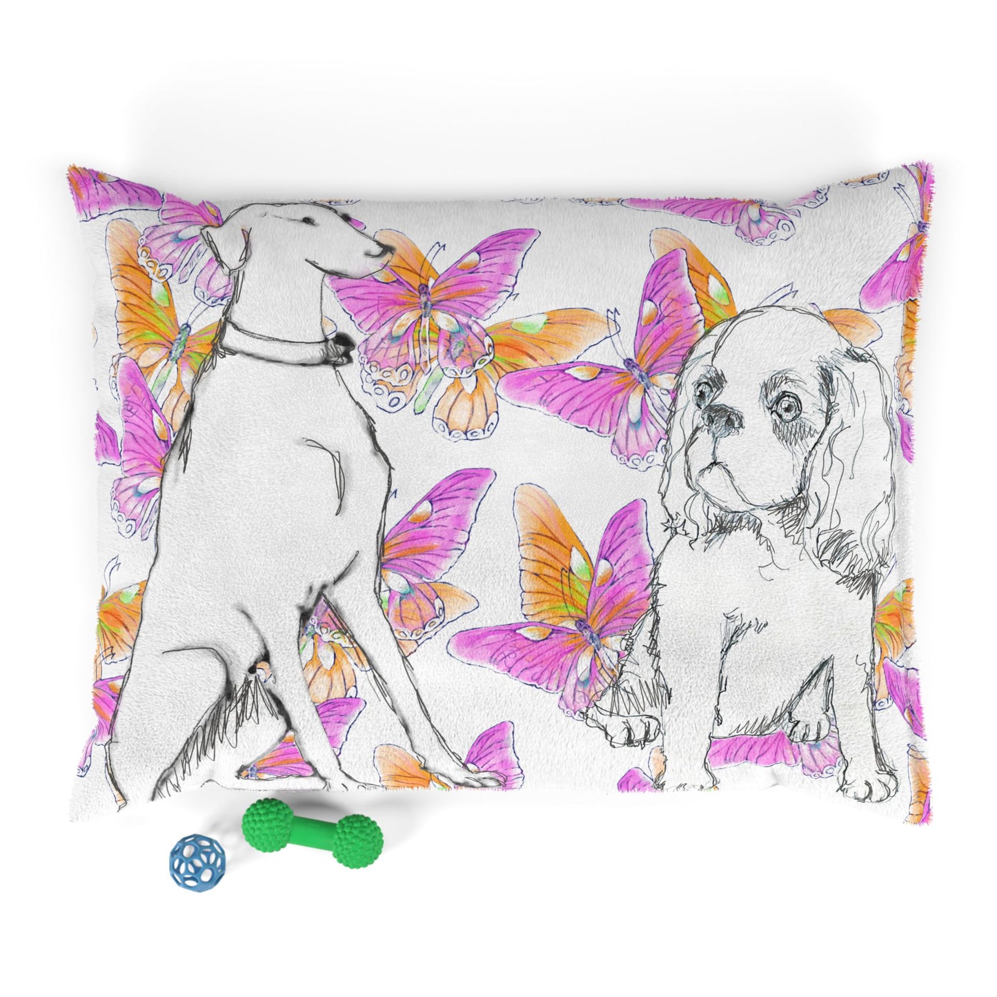 Dogi Butterfly Flutter Pet Bed Pink and Orange