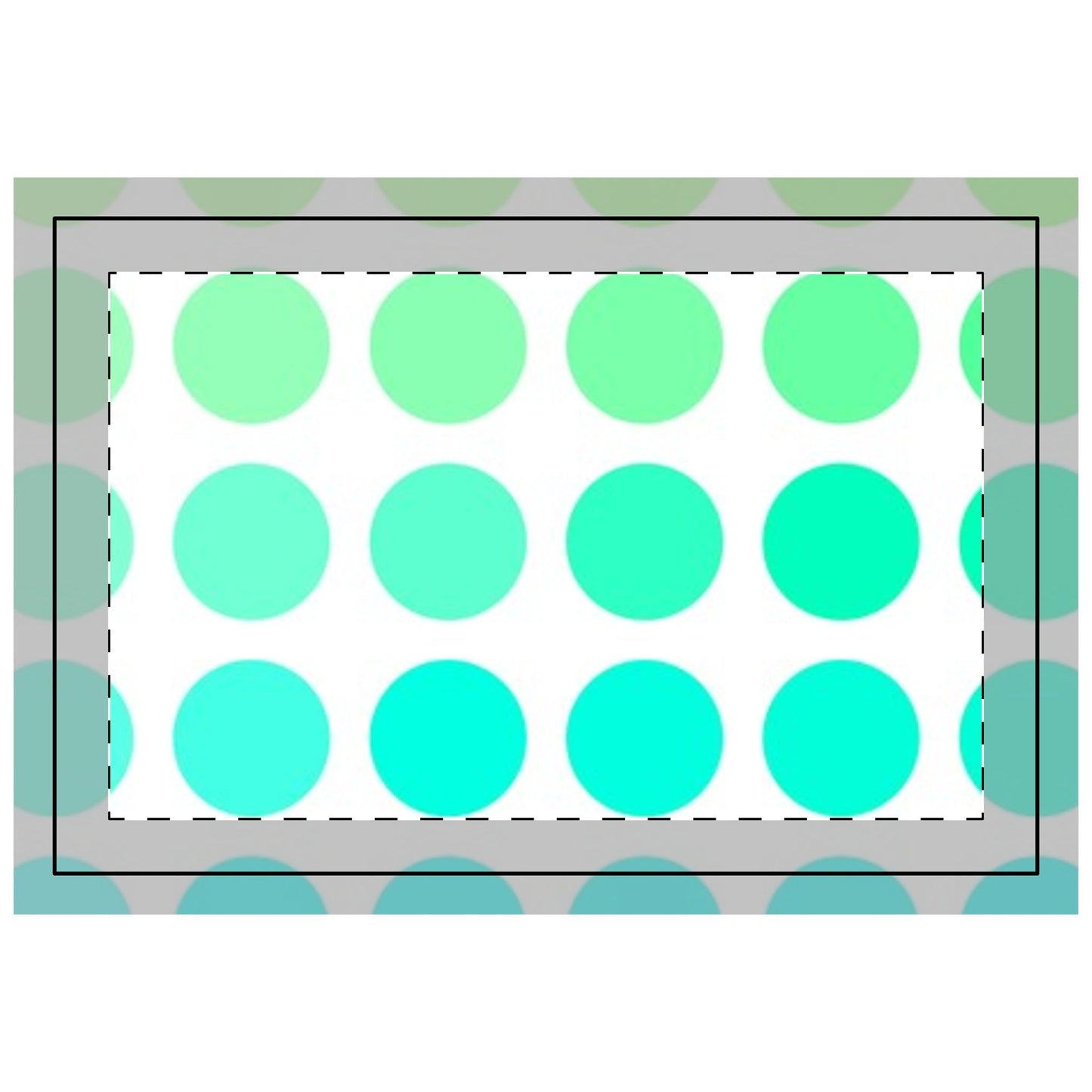 Polka Dot Joy Poly Quilted Placemat, Green/Aqua, Bright White Fabric Background