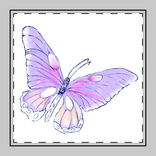 Butterfly Swing, Poly Twill Napkin, Lilac, Bright White Background