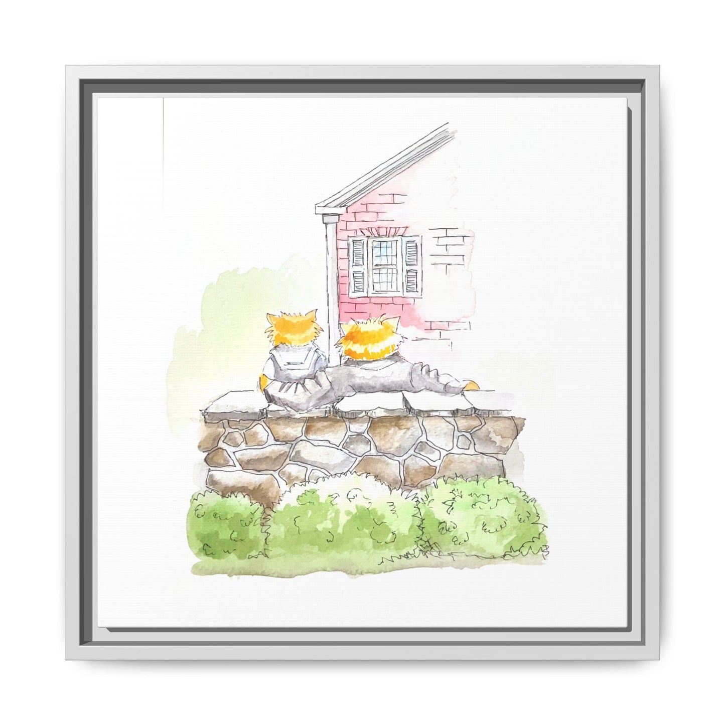 Kitty Fun Matte Canvas Framed