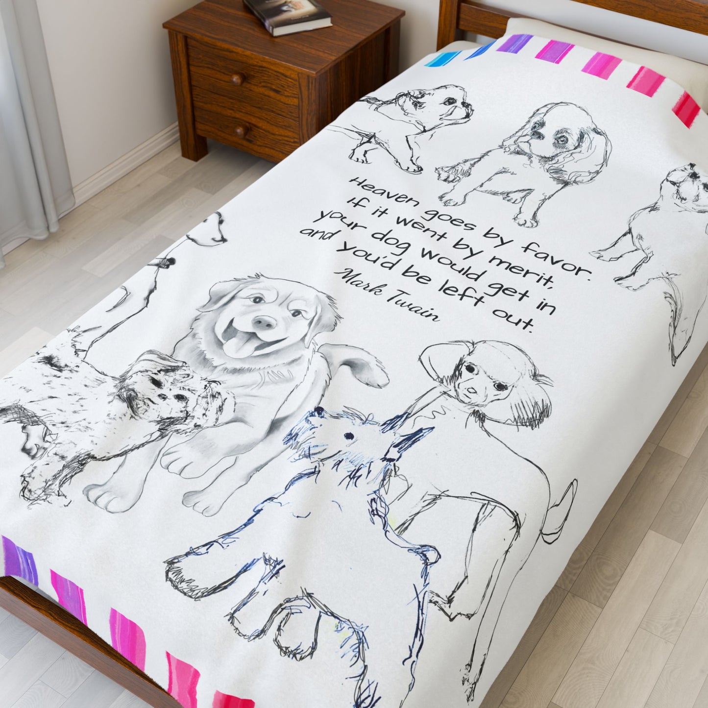 Dogi Fun Inspirational, Velveteen Plush Blanket