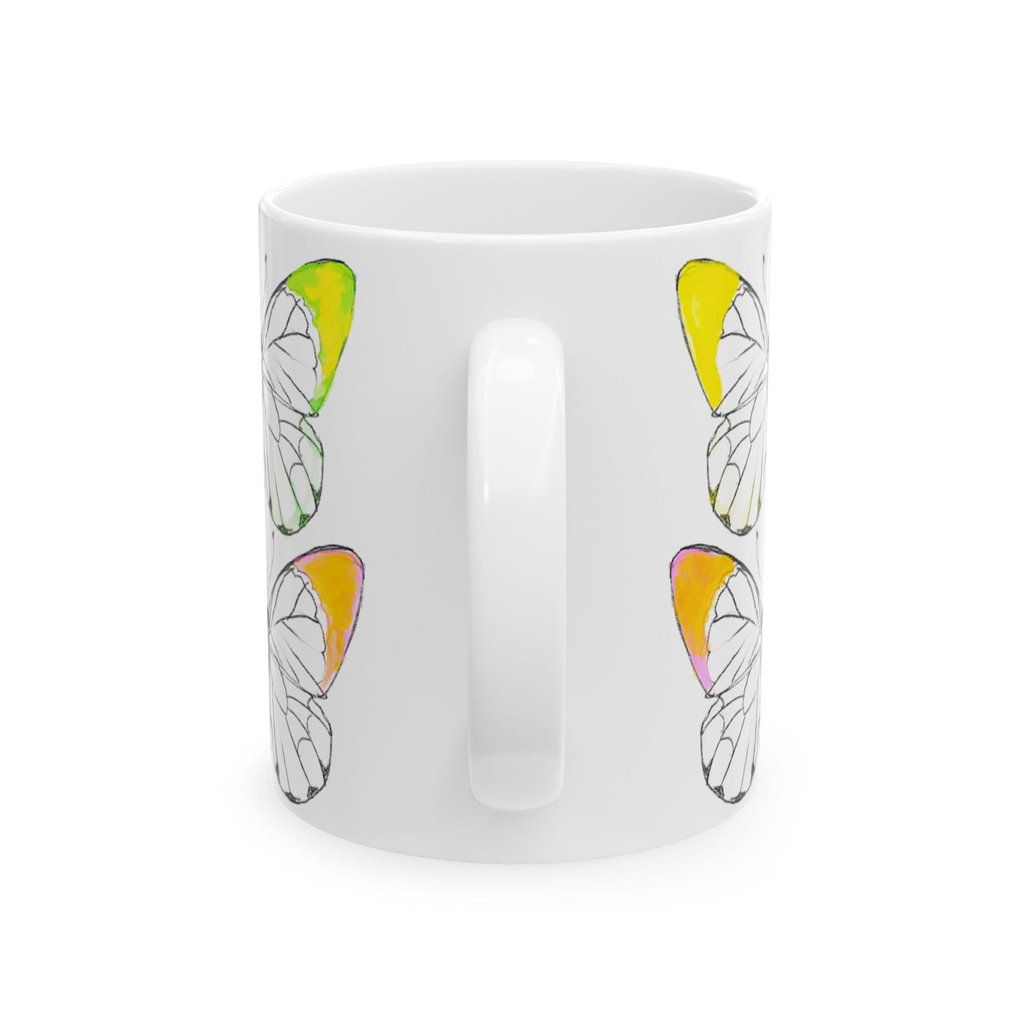 Chroma Ceramic Mug, (11oz, 15oz) yellow orange