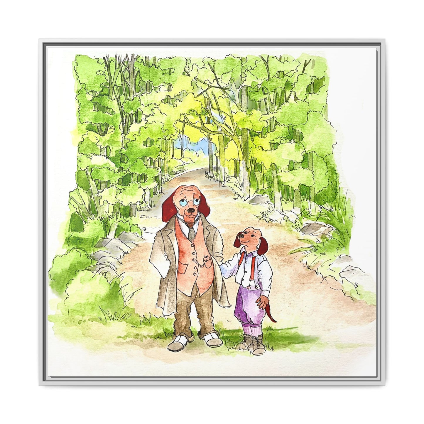 Dogi Fun Matte Canvas Framed