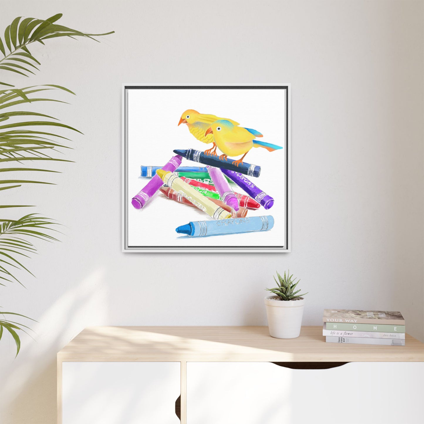 Jolly Birds Matte Canvas Framed