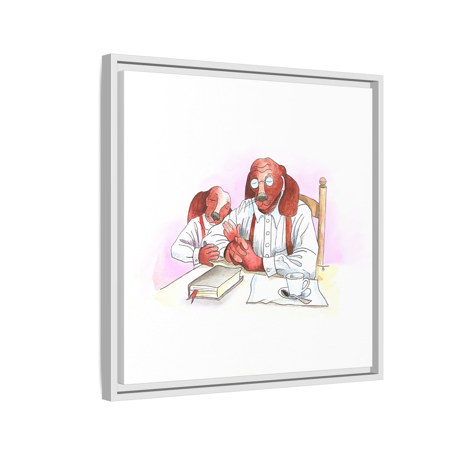 Dogi Fun Matte Canvas Framed