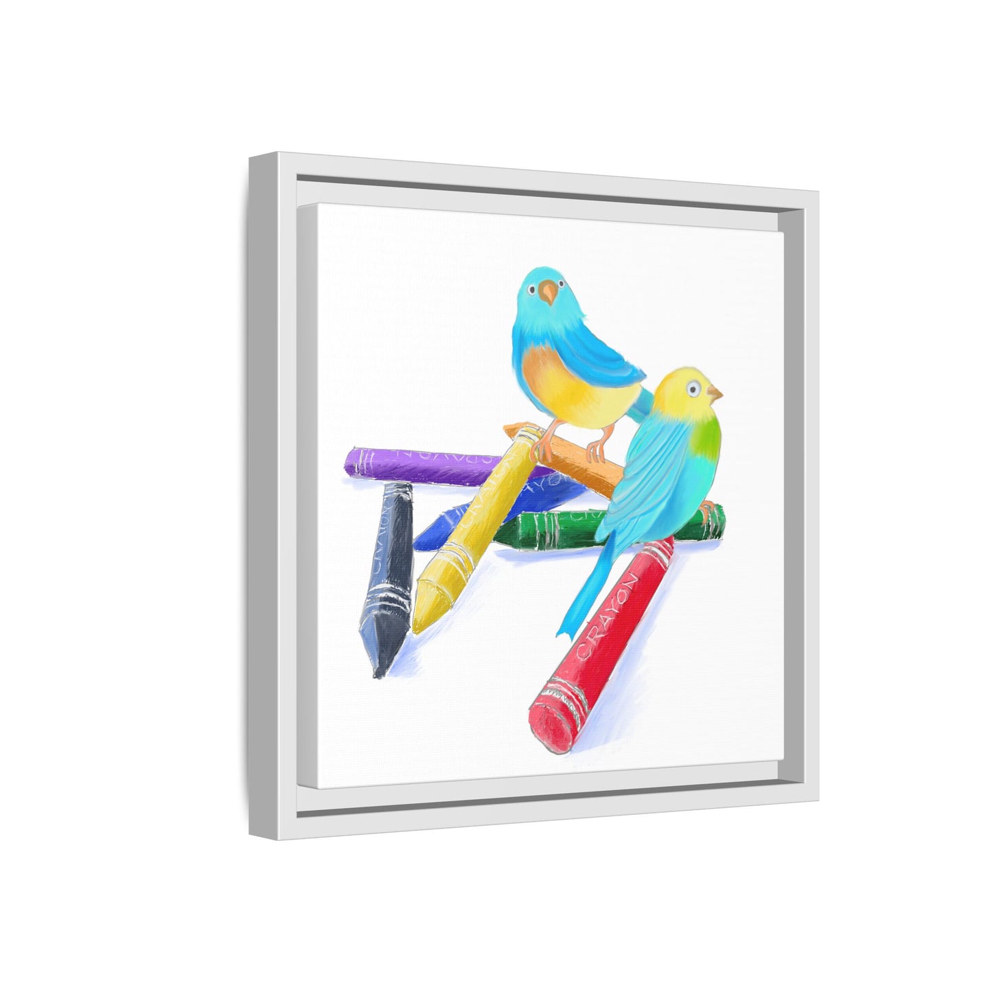 Jolly Birds Matte Canvas Framed