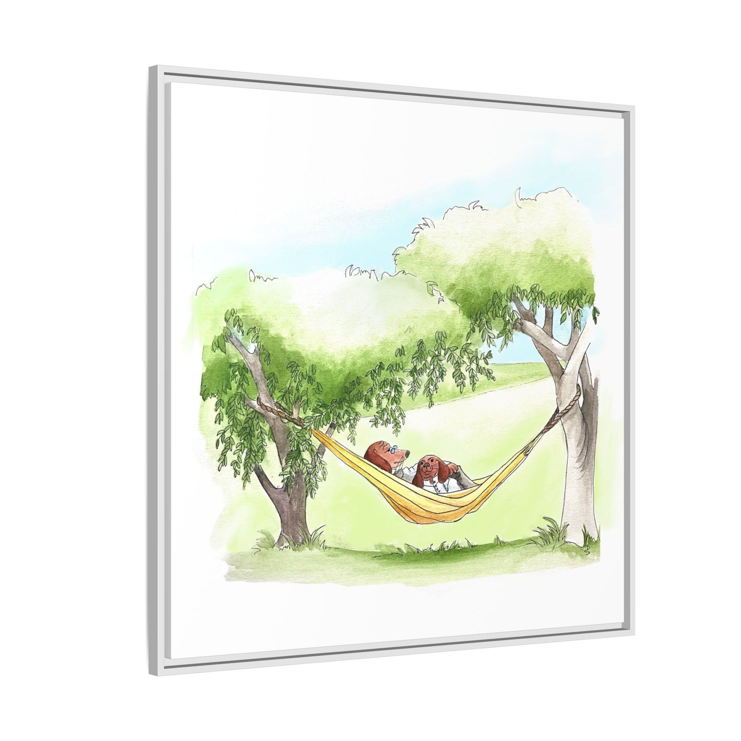 Dogi Fun Matte Canvas Framed