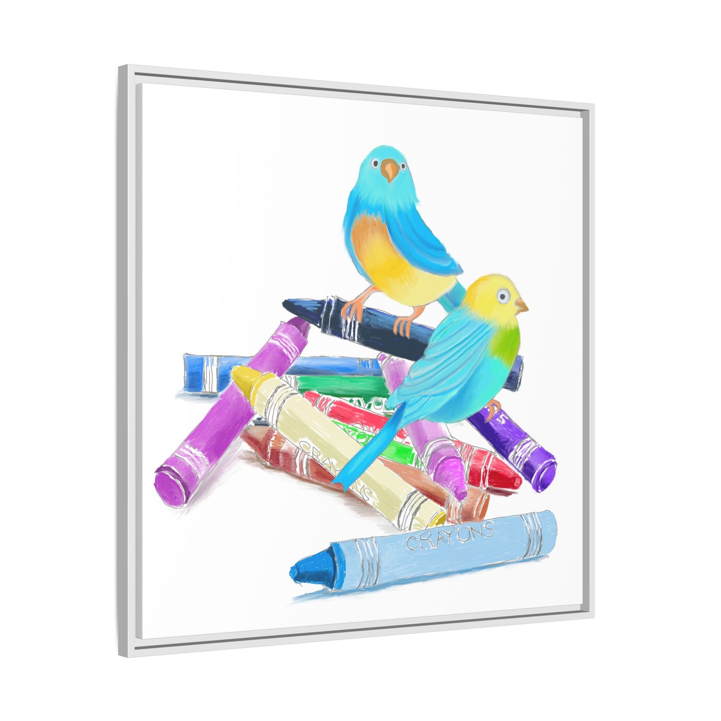 Jolly Birds Matte Canvas Framed