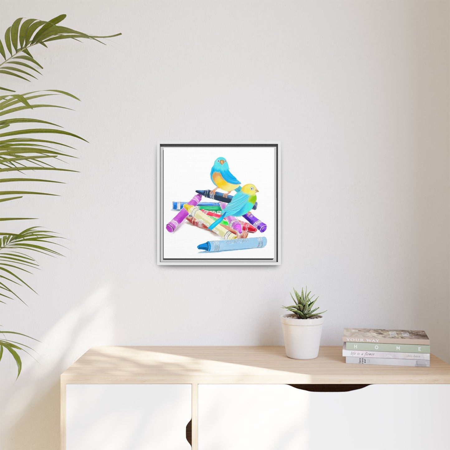 Jolly Birds Matte Canvas Framed