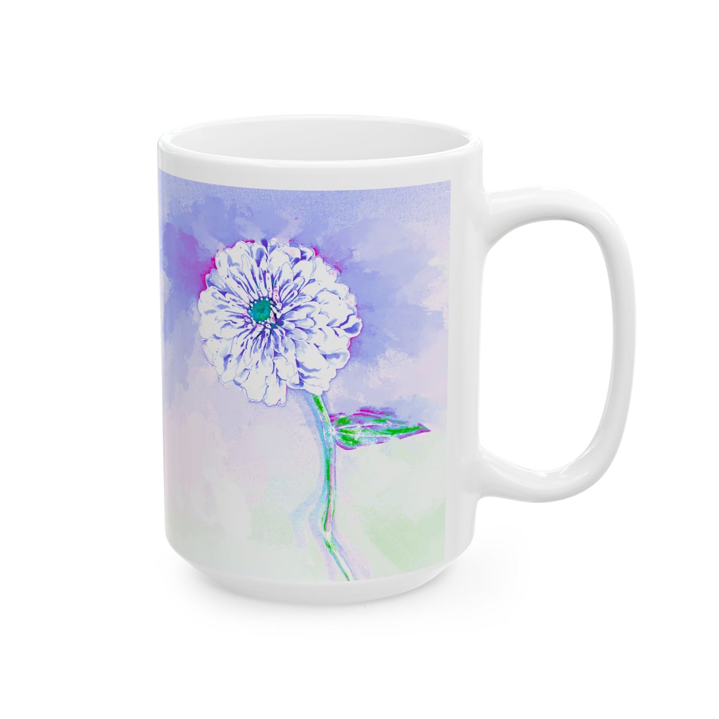 Zinnia Color Splash Mug Periwinkle “Dare to Be Humble”