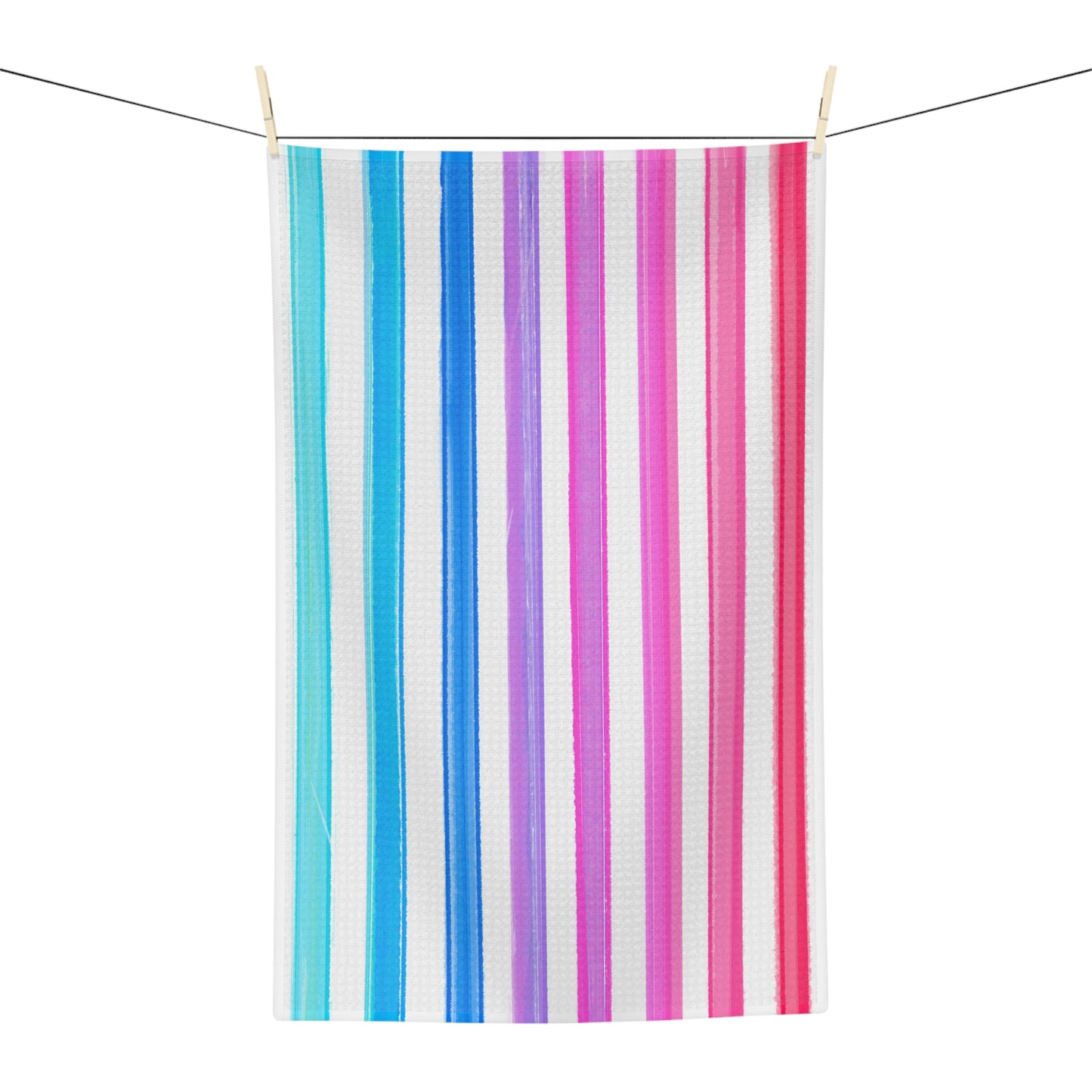 Watercolor Stripes Microfiber Tea Towel