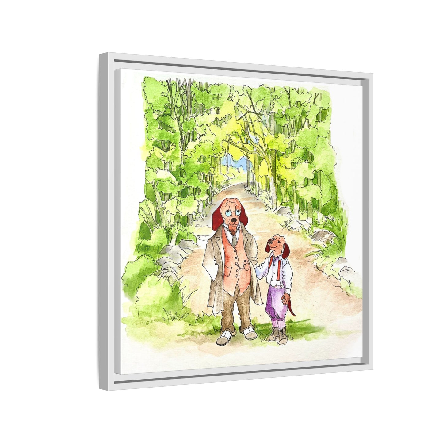 Dogi Fun Matte Canvas Framed