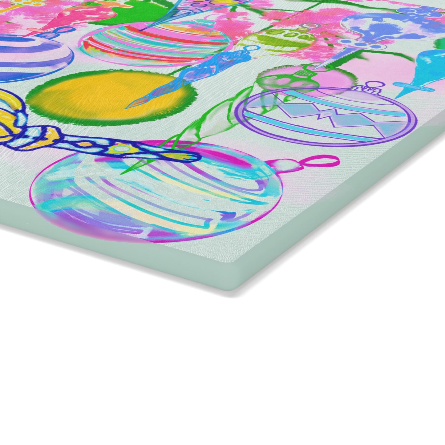 Glass Cutting Board Christmas Celebration