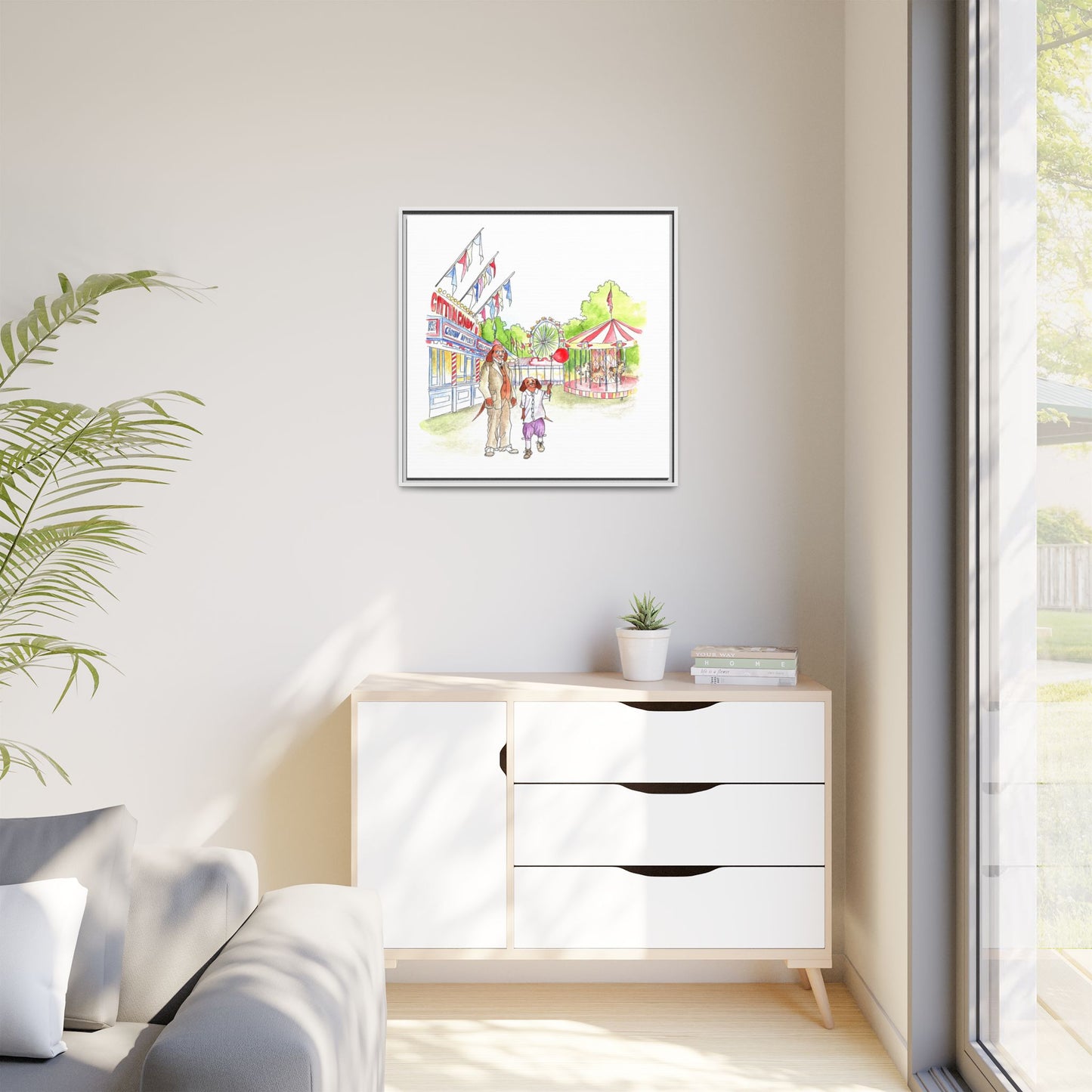 Dogi Fun Matte Canvas Framed