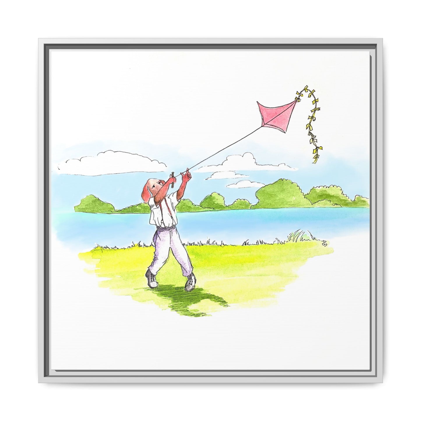 Dogi Fun Matte Canvas Framed