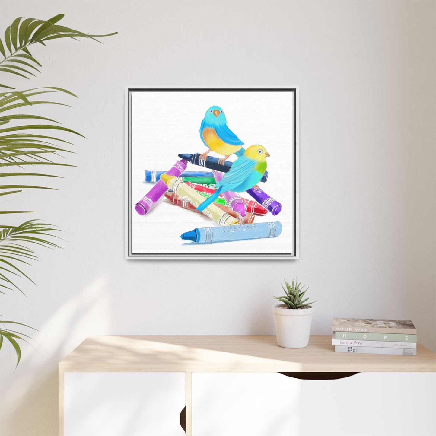 Jolly Birds Matte Canvas Framed