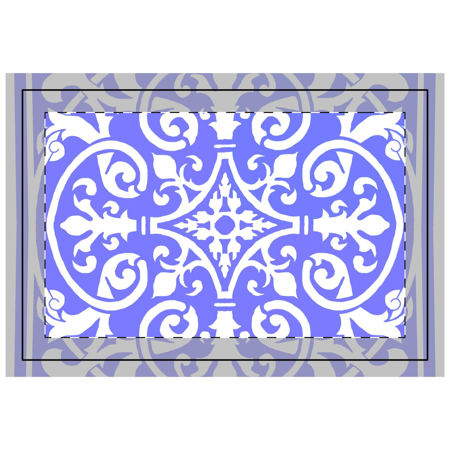 Quilted Placemat Hand-Drawn Classic