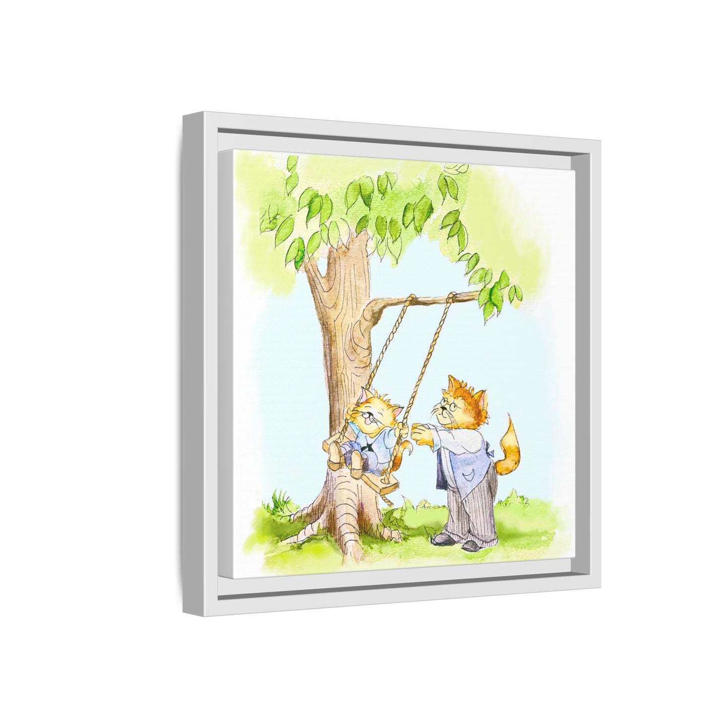 Kitty Fun Matte Canvas Framed