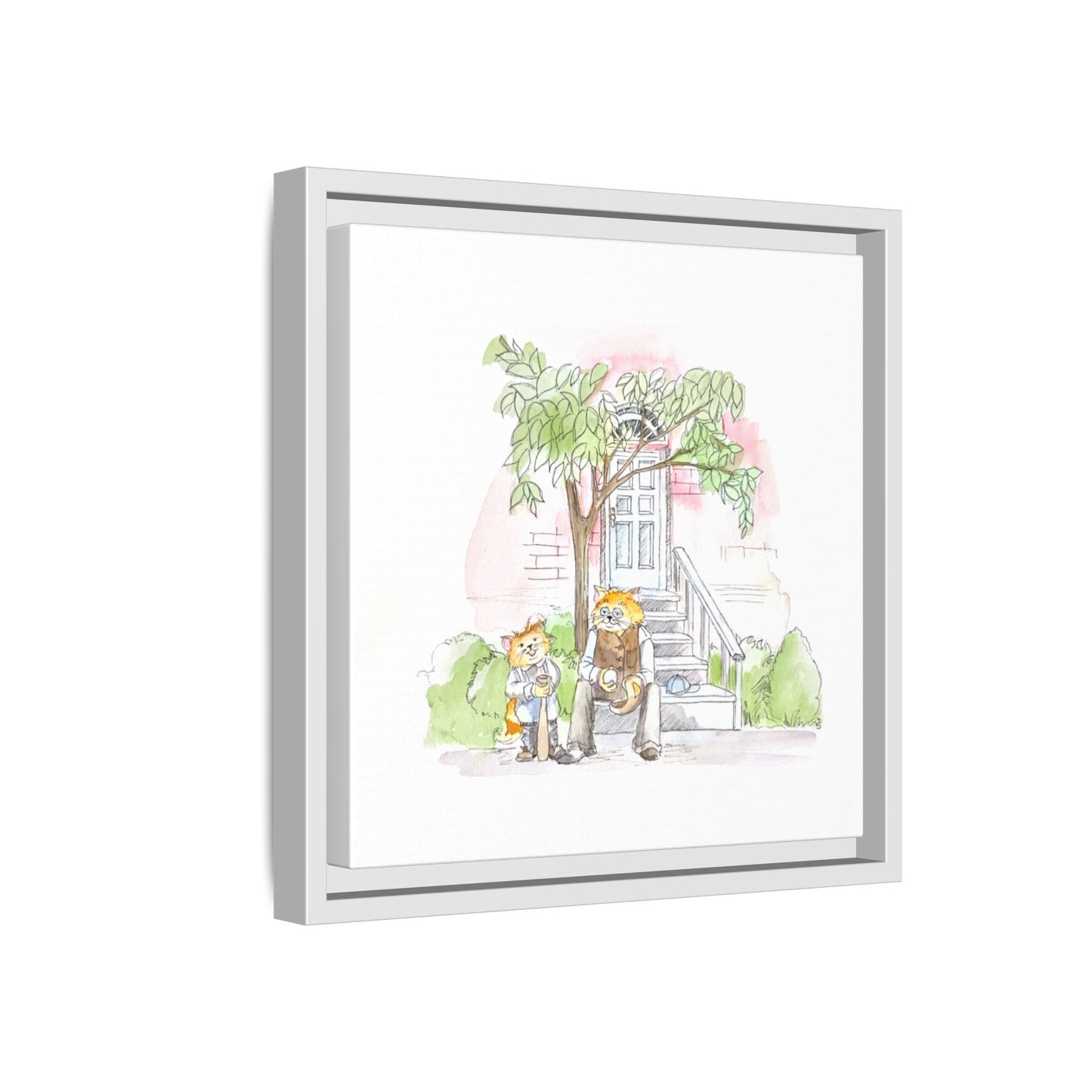 Kitty Fun Matte Canvas Framed