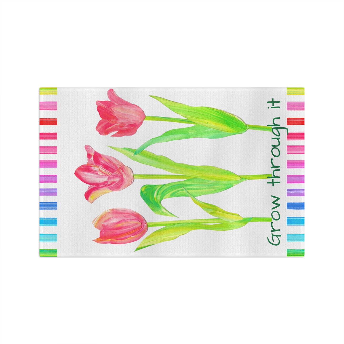 Vibrant Tulip Microfiber Tea Towel Grow through it
